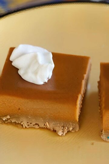 Biscoff Pumpkin Square with cookie butter in the pumpkin filling