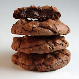 Chocolate Mudslides Cookie recipe from a pastry student cookbook.