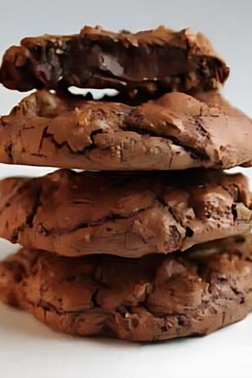 Chocolate Mudslides Cookie recipe from a pastry student cookbook.