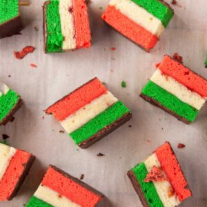 Rainbow Cookies also known as Tri-Colore Cookies