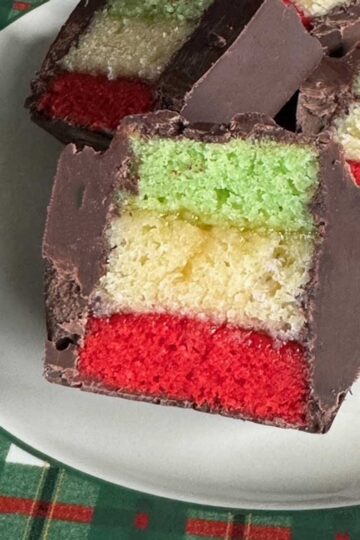 Rainbow Cookies made without almonds or with almond flour.