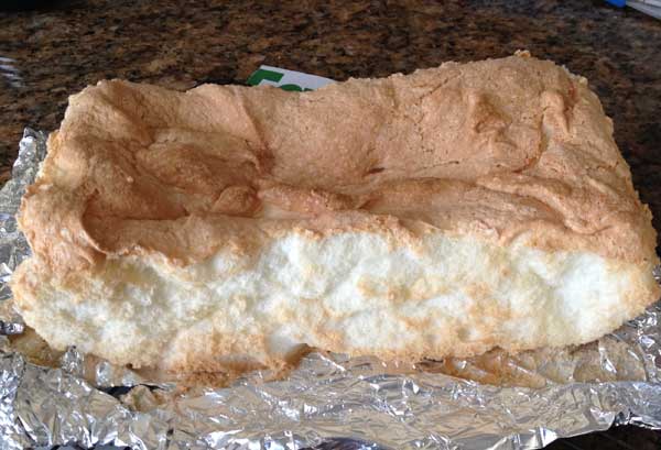 Mini Angel Food Cake in a Loaf Pan - Dessert for Two