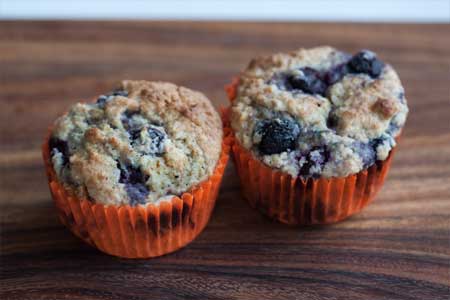 whole wheat blueberry muffins