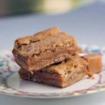 caramel filled blondies