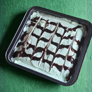 Creme de Menthe Cake for St. Patrick's Day