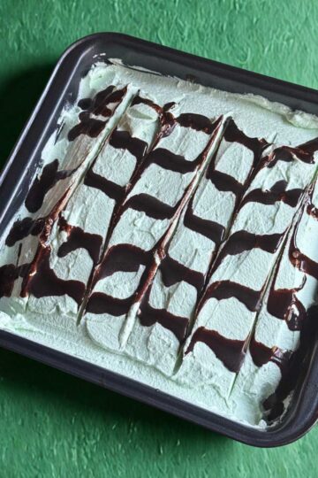 Creme de Menthe Cake for St. Patrick's Day