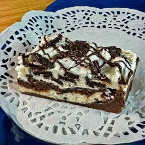 Oreo Cookies and Cream Cheesecake Brownies recipe