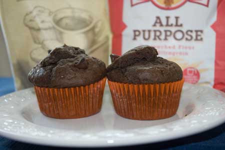 stevia-chocolate-muffins Chocolate Muffins made with Steviacane and Ultragrain flour