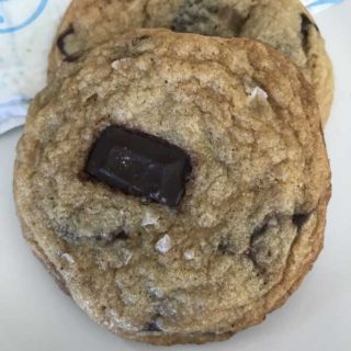 flat chocolate chunk cookies