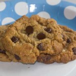 chocolate chip cookie with ground granola