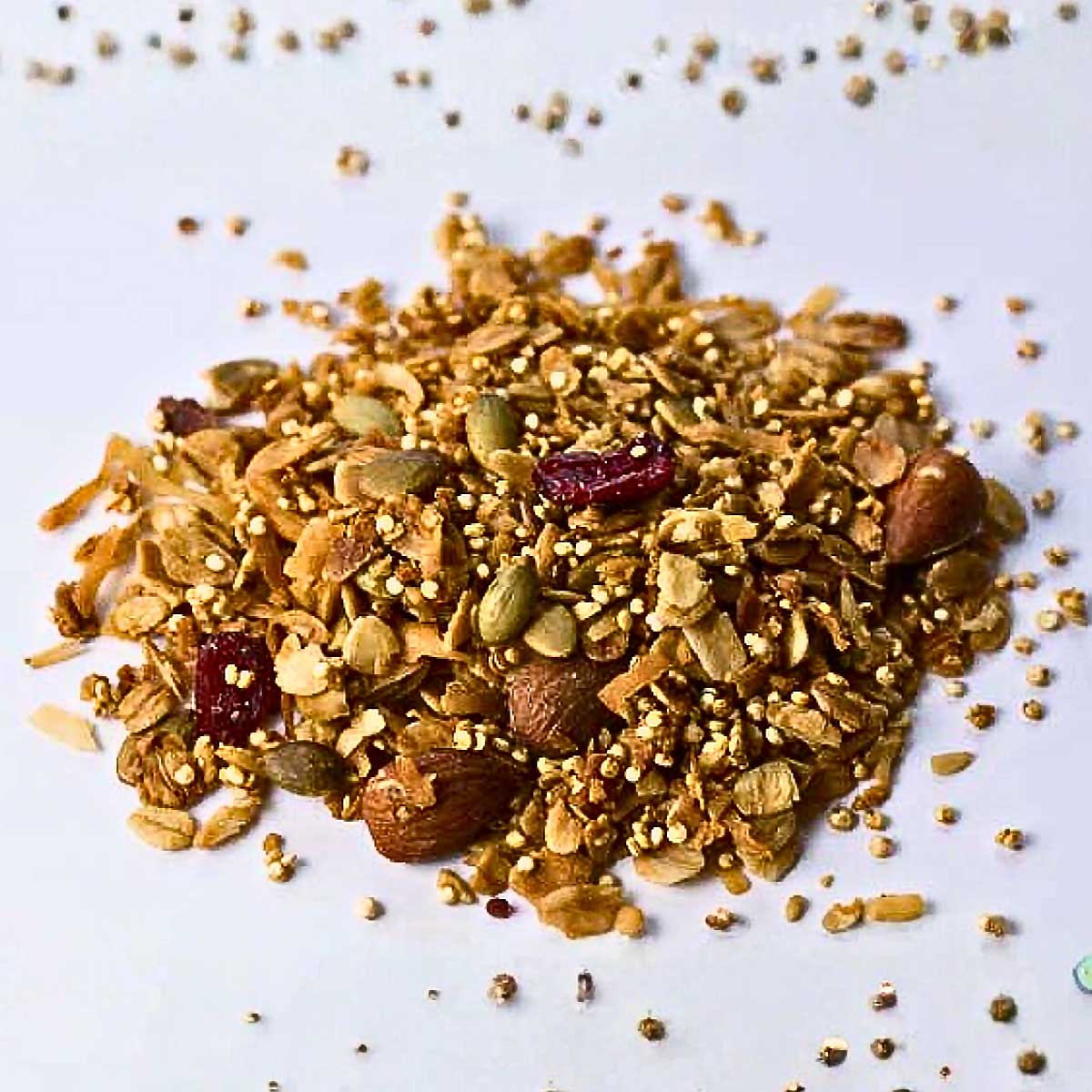 granola-with-quinoa A recipe for granola made with quinoa.