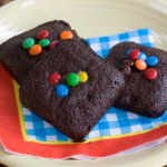 Square shaped brownies
