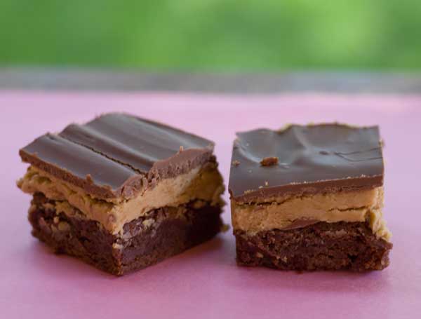 peanut butter topped brownies
