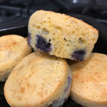 Protein Powder Blueberry Corn Muffins