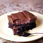 Chocolate Sauerkraut Cake with Sour Cream Frosting.