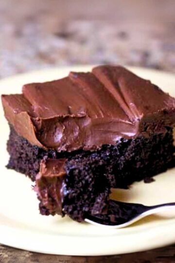 Chocolate Sauerkraut Cake with Sour Cream Frosting.