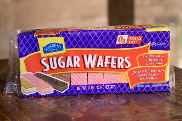 sugar wafers. 