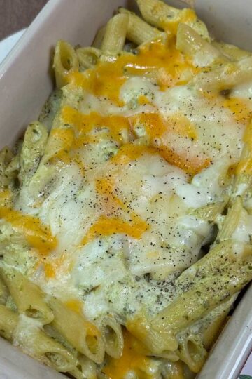 Baked Poblano Penne made with either fresh poblano peppers or Hatch chiles.