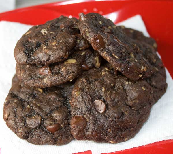 chocolate-oatmeal-cookies Double Chocolate Oatmeal Cookies