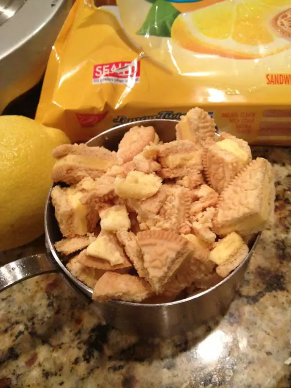 chunks of lemon flavored Oreos