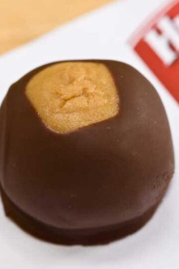 Buckeyes made with mashed potato flakes