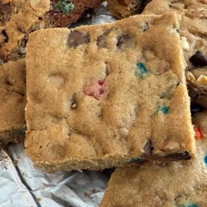 Peanut Butter Blondies based on an old recipe from the Hershey's Melting Chips bag.