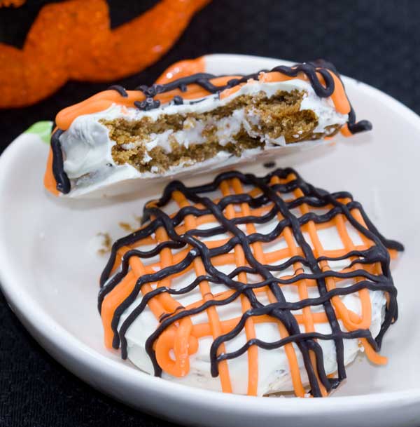 white chocolate coated oatmeal creme pies
