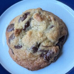 Chocolate Chip Cookies with a mixture of clarified butter and regular butter.