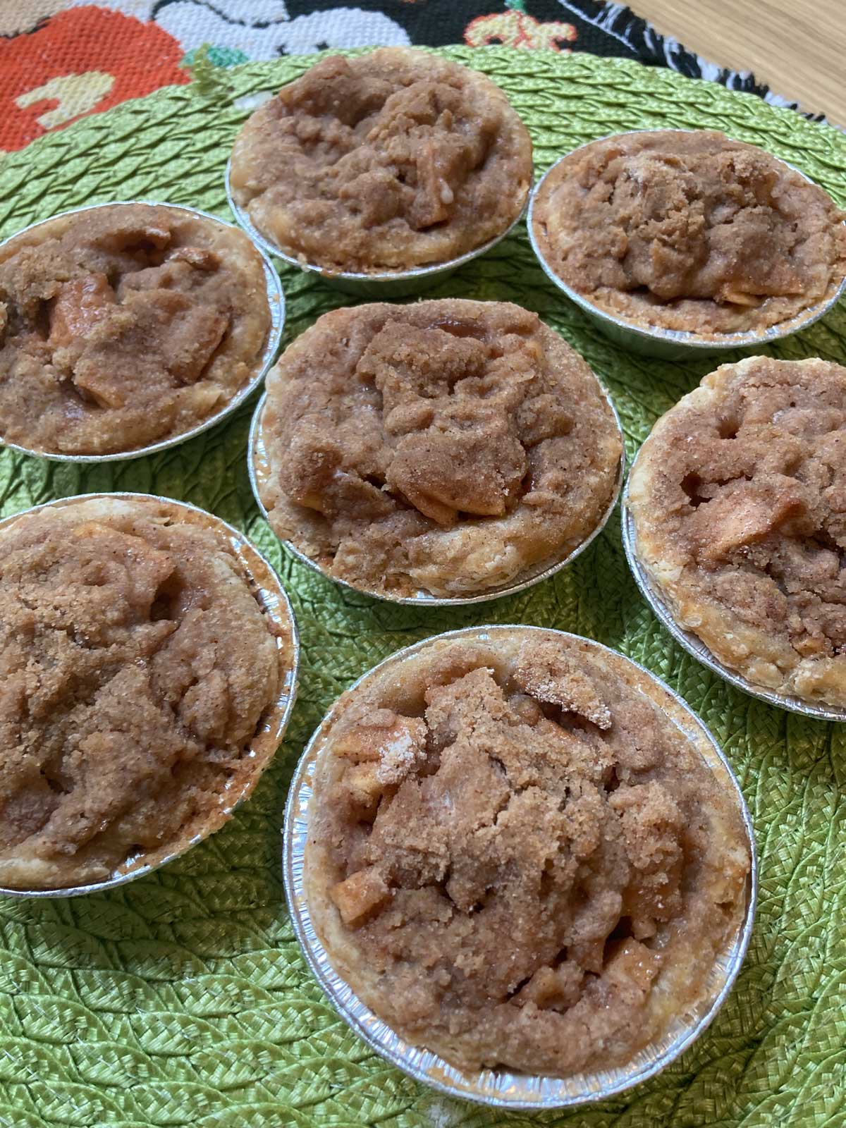Mini Apple Pear Pies with Gingersnap Topping
