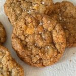 Toasted Pecan Butterscotch Oatmeal Cookies with Wheat Germ.