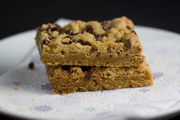 caramel-filled-bars-stacked Caramel Apple Wraps used to make Caramel Bars