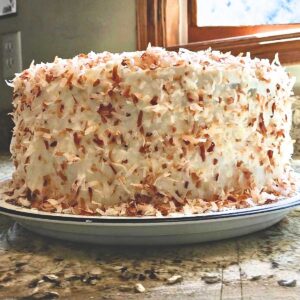 Cream of Coconut Cake made with Coco Real