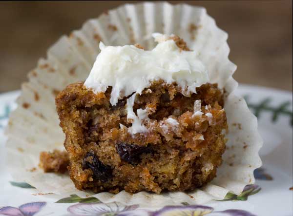 carrot-cupcake-cut Silver Palate Cooked Carrot Cupcakes