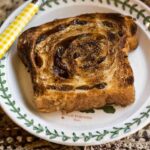 Recipe for raisin bread that can be baked with or without a loaf pan.
