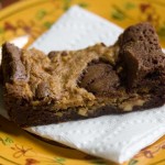 Loaf Pan Peanut Butter Brownies