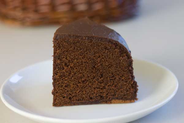 chocolate pound cake with chocolate glaze