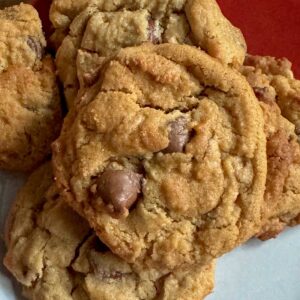 Chippy Peanut Butter Cookies recipe adapted from Taste of Home