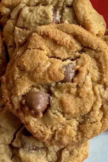 Chippy Peanut Butter Cookies recipe adapted from Taste of Home