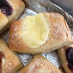 Cook and serve pudding mix kolaches with cream cheese filling.