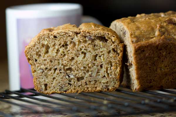 Whole Wheat Apple Bread is a quick bread with apples and pecans.