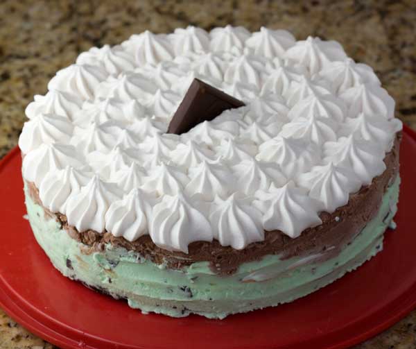 Frozen Brownie Mint Pie