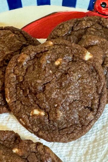 Chewy Brownie Cookies, a recipe that uses shortening instead of butter.