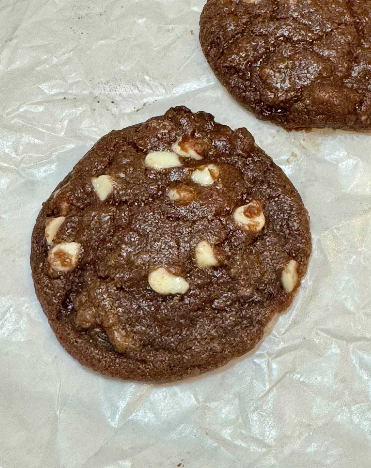 Chewy Brownie Cookies, a recipe that uses shortening instead of butter.