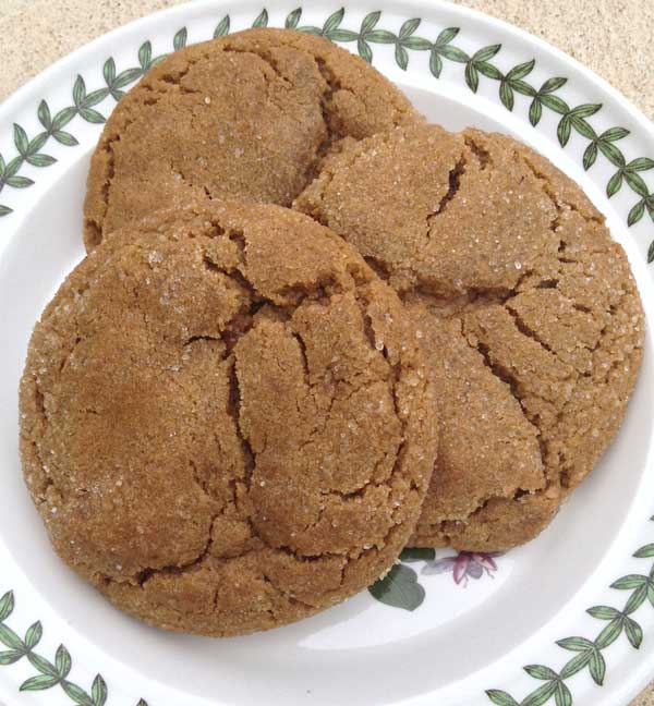 Colossal Ginger Cookies made with Harris Teeter shortening