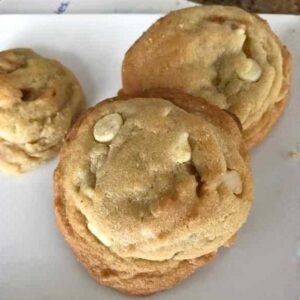 Thick White Chocolate Macadamia Nut Cookies