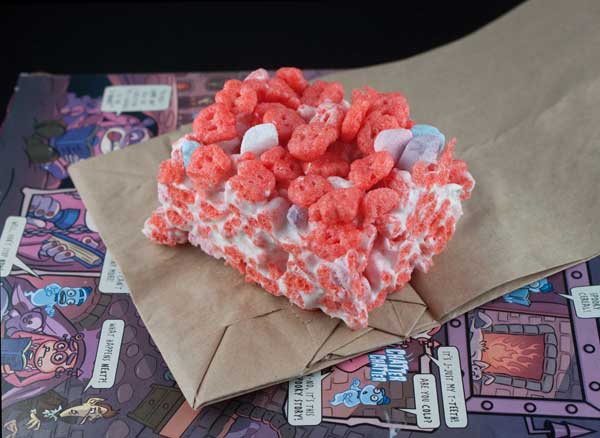 Franken Berry Marshmallow Treats can also be made with Boo Berry cereal!