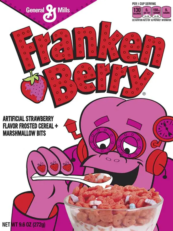 Franken Berry Cereal Box