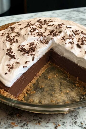 Dairy Free Chocolate Pie made with coconut milk.
