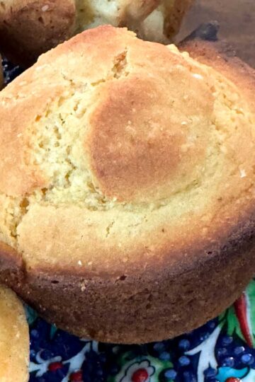 Honey Corn Muffins are lighter corn muffins sweetened with a little honey.