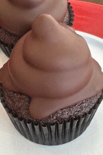 Dipped Chocolate Cupcakes also known as Hi-Hat Cupcakes inspired by Dairy Queen